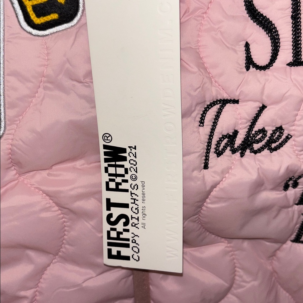 First Row Pink Quilted Puffer Jacket Women’s Size: Medium NWT - Picture 4 of 8